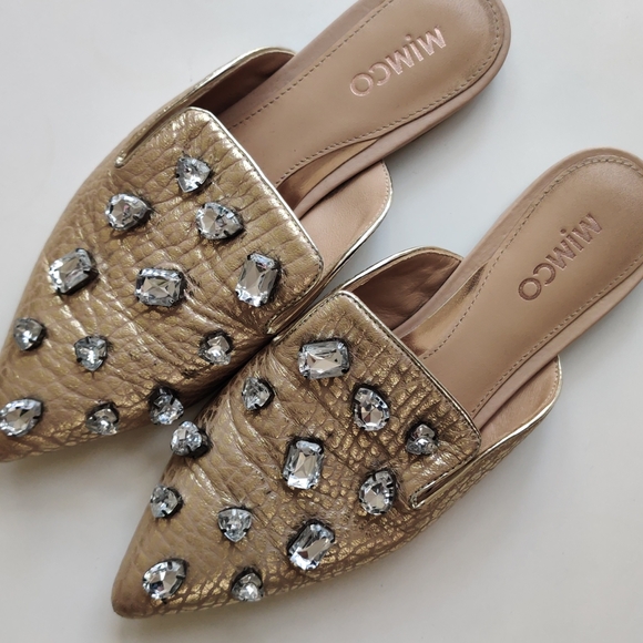 Mimco Flaunt Slipper Ballet Flats Shoes Sandals Heels Size EU39 / AU8 - Picture 2 of 5